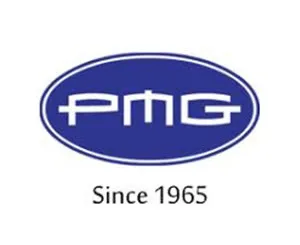 PMG logo since 1965, a renowned brand in steel products and a valued Hariom Pipes client